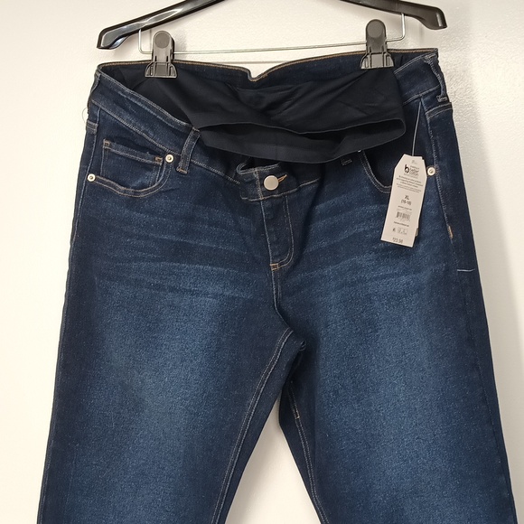 Time and Tru Maternity straight jeans women's size XL (16 - 18) full panel NWT - Picture 2 of 9